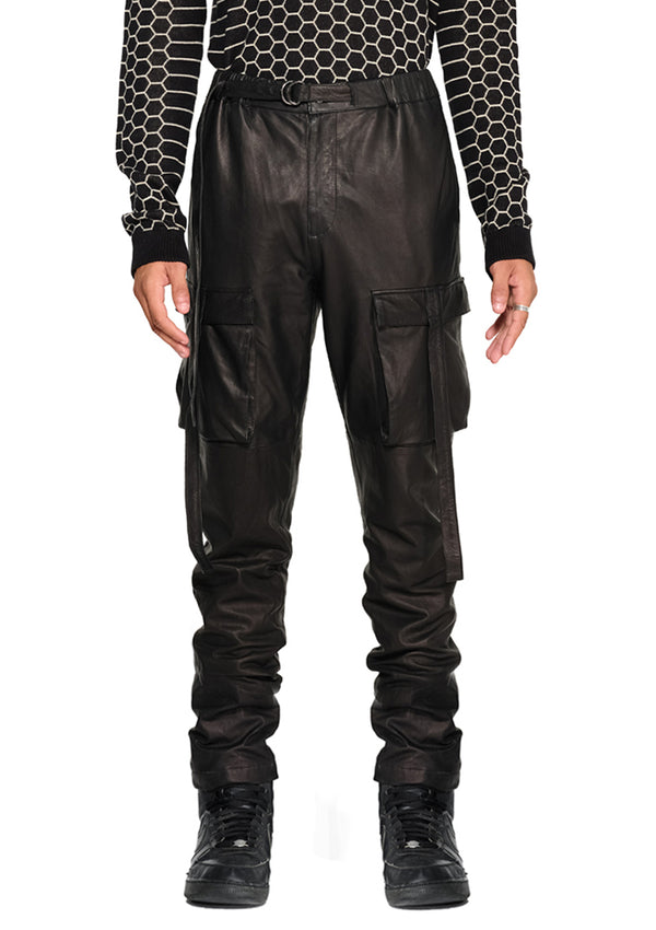 LEATHER MOJAVE PANTS IN BLACK