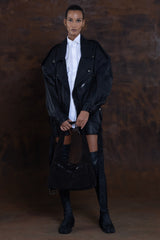 JONNY COTA accessories BLACK / OS ARC BAG IN BLACK LEATHER