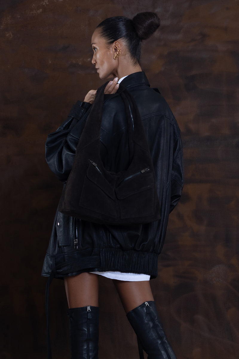 ARC BAG IN MOSS SUEDE ARC BAG IN MOSS SUEDE