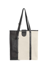 JONNY COTA accessories OS LEATHER LOGO TOTE BAG IN BONE