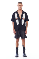 JONNY COTA aw23 ARROWS PARTY SHIRT IN BLACK