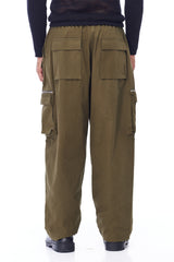 JONNY COTA aw23 CARGO BOXER PANTS IN ARMY GREEN