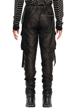 JONNY COTA aw23 LEATHER MOJAVE PANTS IN BLACK