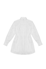 JONNY COTA AW25 COLLAR SHIRT DRESS IN WHITE