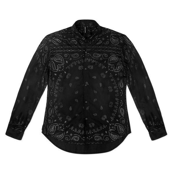 BANDANA BUTTON DOWN SHIRT IN BLACK – JONNY COTA