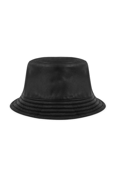 BUCKET HAT IN BLACK LEATHER – JONNY COTA