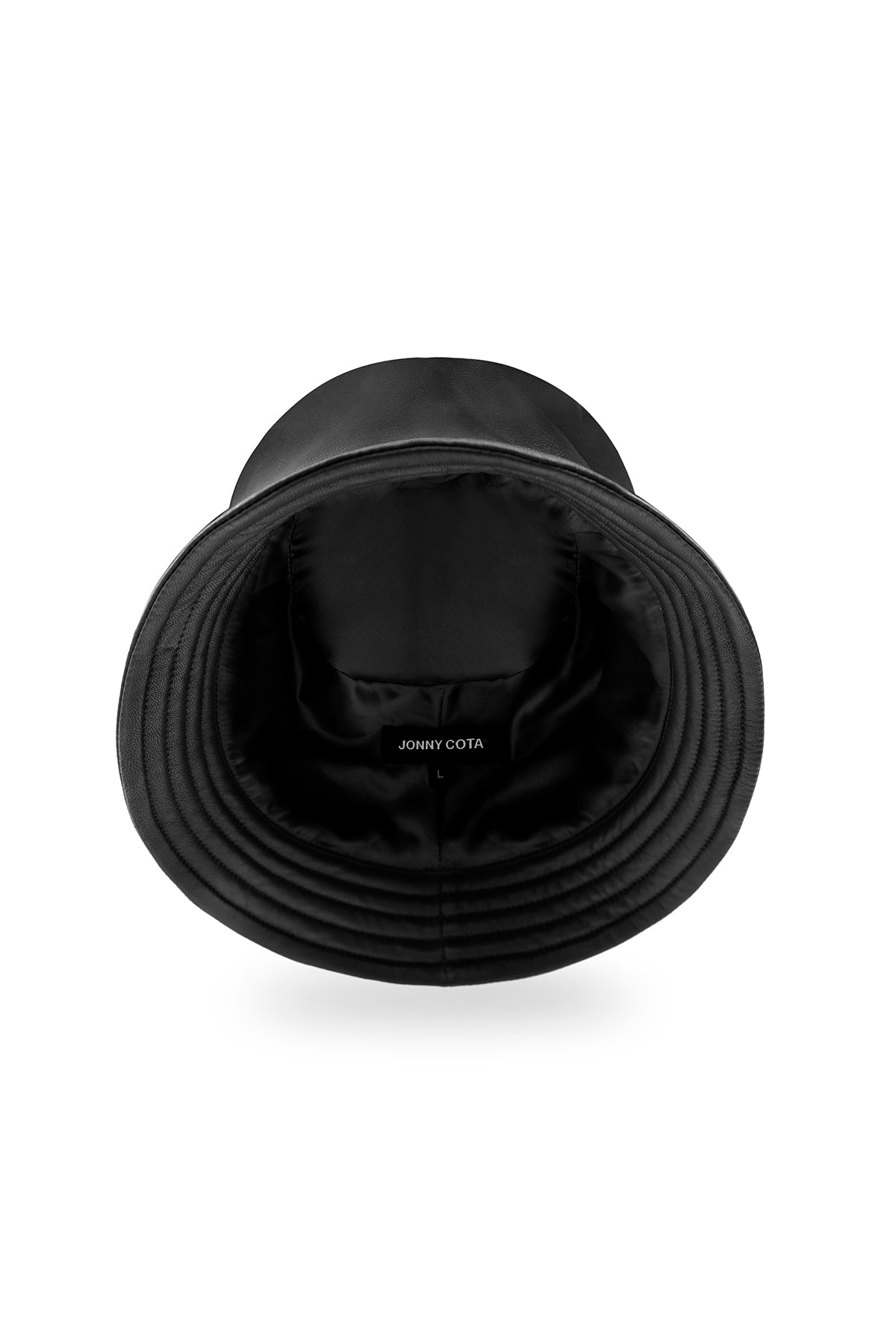 BUCKET HAT IN BLACK LEATHER – JONNY COTA