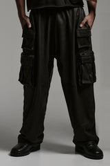 JONNY COTA CARGO BOXER PANTS IN LEATHER