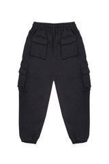 JONNY COTA FLEECE CARGO PANTS IN BLACK