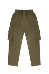 JONNY COTA JERSEY CARGO PANTS IN ARMY GREEN