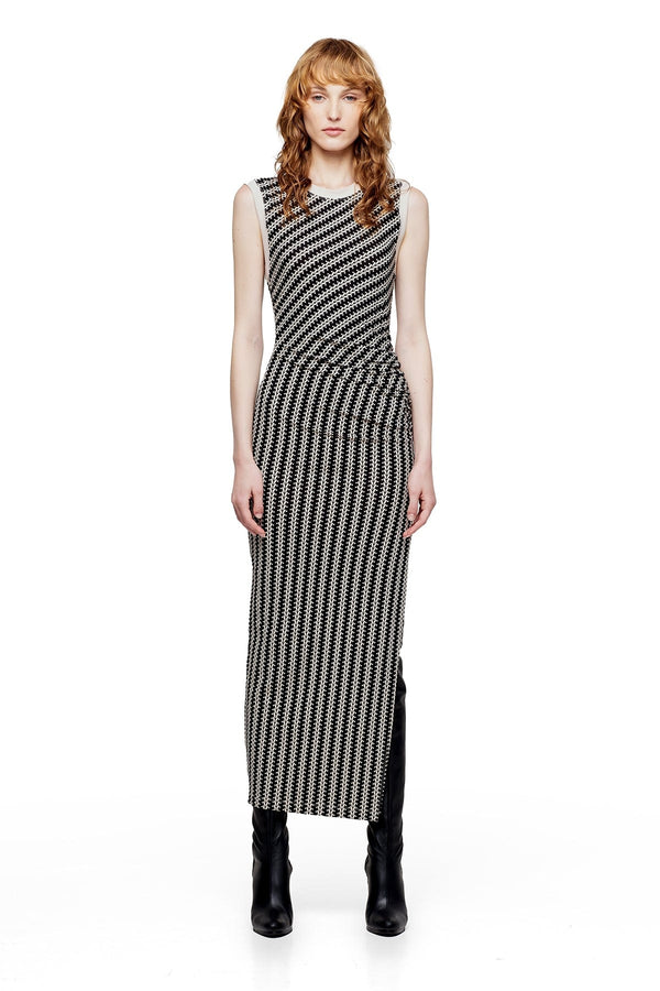 Black and bone chain dress XS