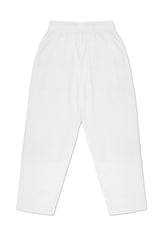 JONNY COTA LINEN BOXER PANTS IN WHITE