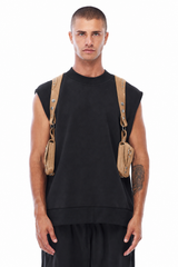 JONNY COTA mens-accessories ONE SIZE / TAN HOLSTER BAG IN TAN SUEDE