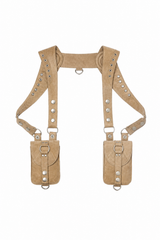 JONNY COTA mens-accessories ONE SIZE / TAN HOLSTER BAG IN TAN SUEDE