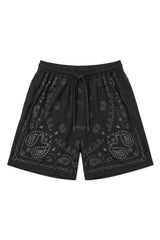 JONNY COTA mens-bottoms BANDANA BOXER SHORTS IN BLACK