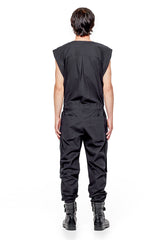 JONNY COTA mens-jumpsuit SLEEVELESS JUMPSUIT IN BLACK
