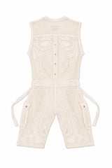 JONNY COTA mens-jumpsuit SLEEVELESS MESH JUMPSUIT IN OFF WHITE