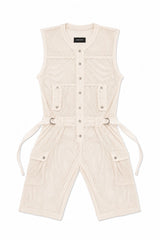 JONNY COTA mens-jumpsuit SLEEVELESS MESH JUMPSUIT IN OFF WHITE