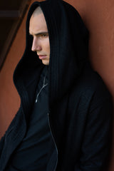 JONNY COTA mens-outerwear Waxed Monk Hoodie Jacket