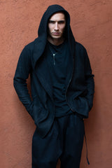 JONNY COTA mens-outerwear Waxed Monk Hoodie Jacket