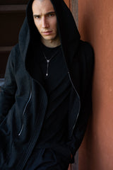 JONNY COTA mens-outerwear Waxed Monk Hoodie Jacket