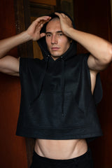 JONNY COTA mens-outerwear Waxed Muscle Hoodie