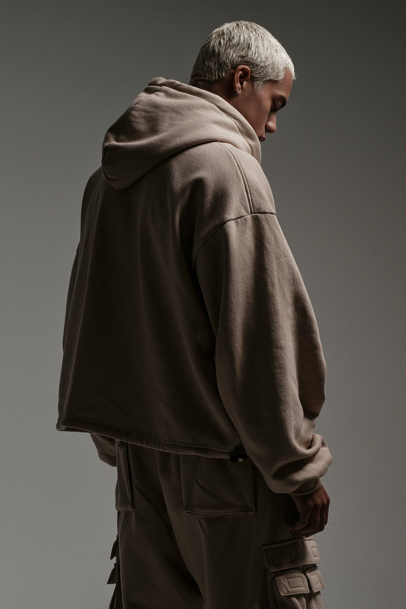 トップス OJOS Muffler Boxer Hoodie Zip-up Qoo10] ojos [OJOS] Muffler Boxer