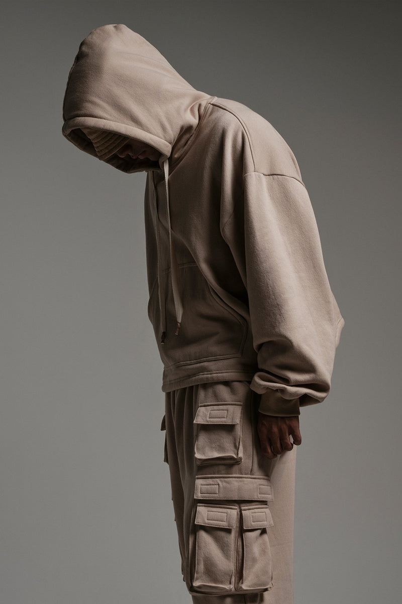 BOXER HOODIE IN TAN – JONNY COTA