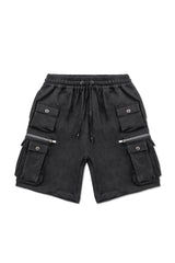 JONNY COTA mens-tops CARGO SHORTS IN BLACK TERRY