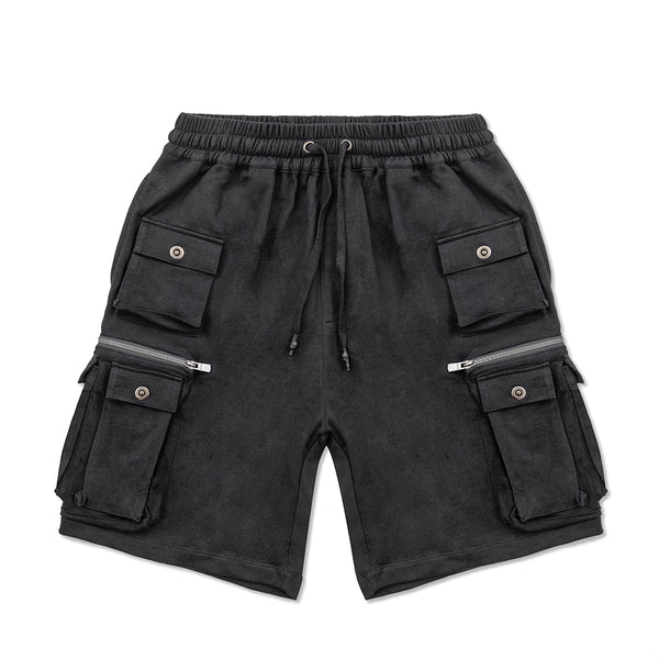 CARGO SHORTS IN BLACK TERRY – JONNY COTA