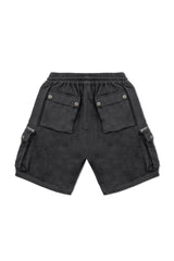 JONNY COTA mens-tops CARGO SHORTS IN BLACK TERRY