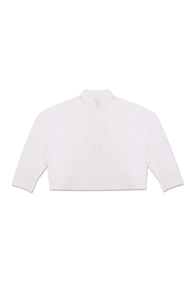 CROPPED COLLAR SHIRT IN WHITE – JONNY COTA
