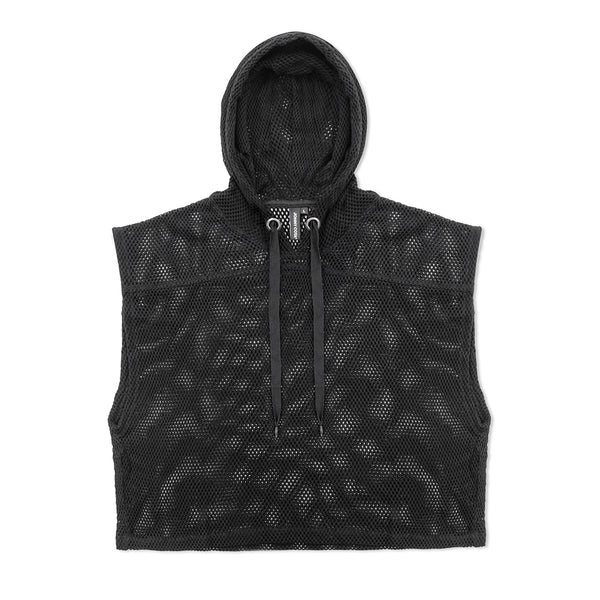 MESH SLEEVELESS HOODIE IN BLACK – JONNY COTA