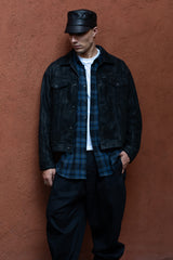 JONNY COTA mens-tops ORIGAMI FLANNEL SHIRT IN BLUE