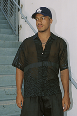 JONNY COTA mens-tops SHEER SAHARA SHIRT IN BLACK