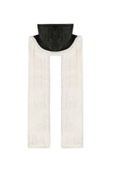 JONNY COTA One Size SHEARLING HOODIE IN BLACK LEATHER