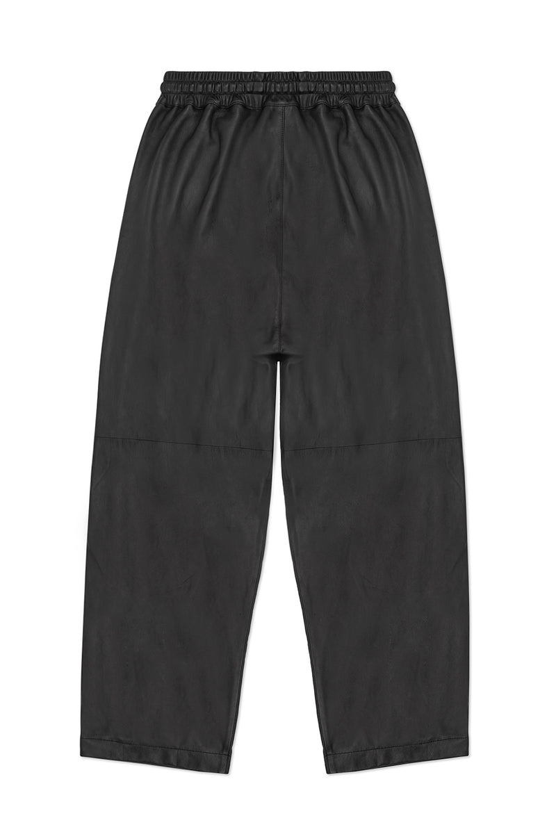 OVERSIZE LEATHER PANTS IN BLACK LEATHER – JONNY COTA
