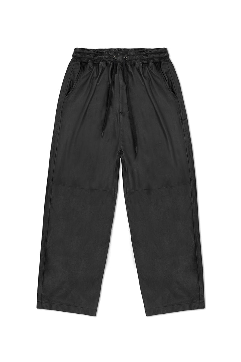 OVERSIZE LEATHER PANTS IN BLACK LEATHER – JONNY COTA