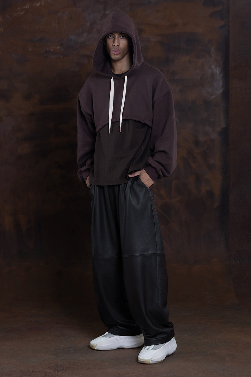 OVERSIZE LEATHER PANTS IN BLACK LEATHER – JONNY COTA