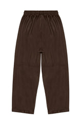 JONNY COTA OVERSIZE LEATHER PANTS IN BROWN LEATHER