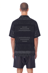 JONNY COTA SS26 SAHARA PARTY SHIRT IN BLACK ON BLACK