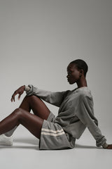 JONNY COTA STRIPE SHORTS IN TAN