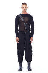 Jonny Cota Studio mens-bottoms CARGO PANT IN BLACK LIGHTWEIGHT