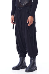 Jonny Cota Studio mens-bottoms CARGO PANT IN BLACK LIGHTWEIGHT