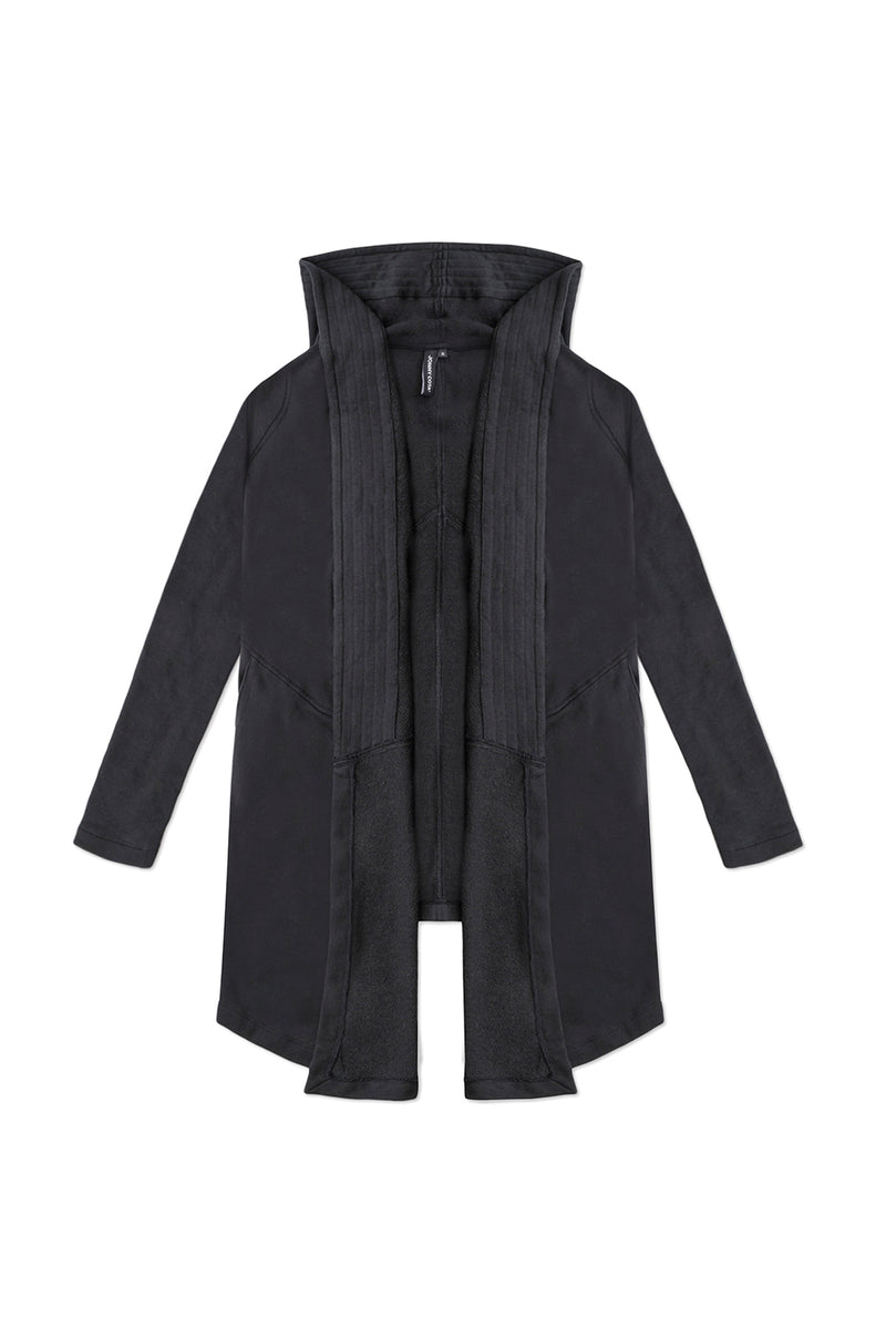 DRAPED HOODIE IN BLACK – JONNY COTA