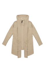 JONNY COTA womens-outerwear DRAPED HOODIE IN TAN