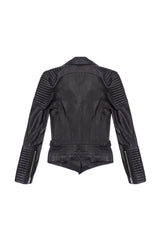 JONNY COTA womens-outerwear DRAPED MOTORCYCLE JACKET