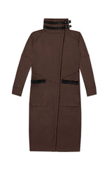 JONNY COTA womens-outerwear DUSTER COAT IN BROWN