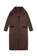 JONNY COTA womens-outerwear DUSTER COAT IN BROWN