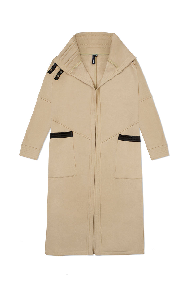 DUSTER COAT IN TAN FLEECE – JONNY COTA